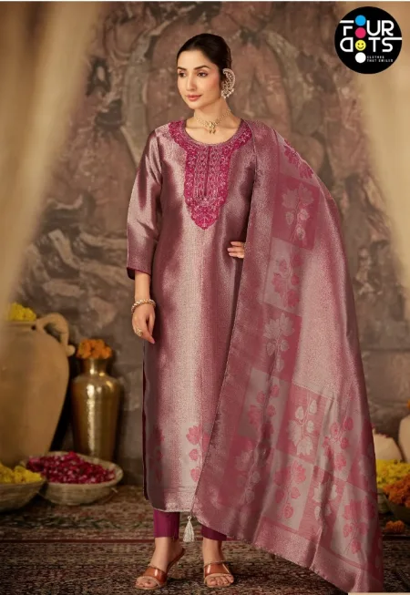 Esme By Fourdots Ziraf Silk Jacquard Designer Salwar Suits 